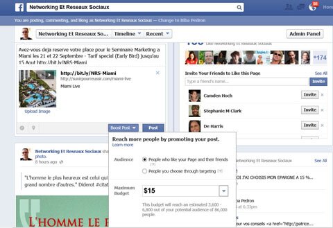 facebook, biba pédron, publicité payante